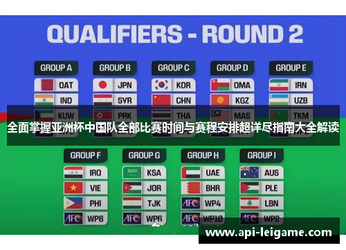 全面掌握亚洲杯中国队全部比赛时间与赛程安排超详尽指南大全解读 全面掌握亚洲杯中国队全部比赛时间与赛程安排超详尽指南大全解读